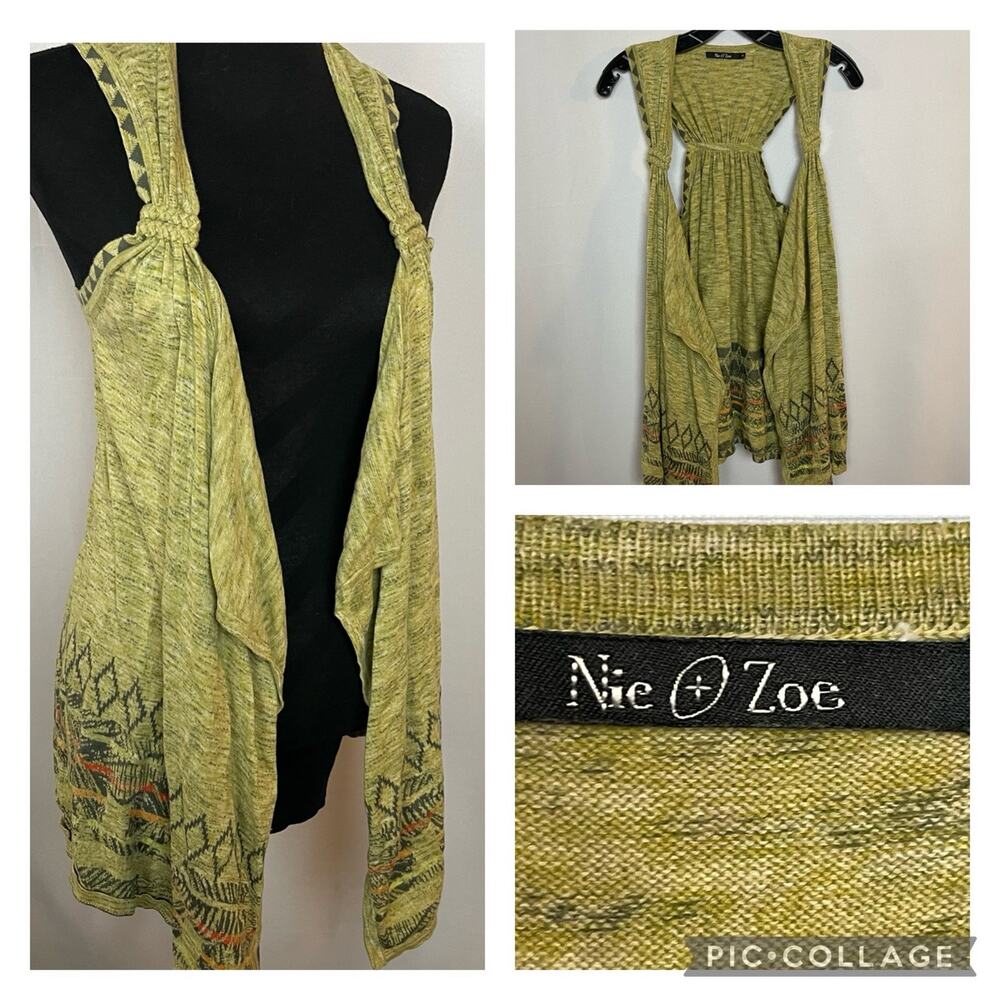Nic + Zoé Aztec Style Sweater Vest Size Small